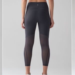 LULULEMON- Revitalize Tight Blue Tied Leggings Athletic Gym Workout Running Yoga